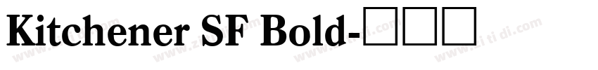 Kitchener SF Bold字体转换